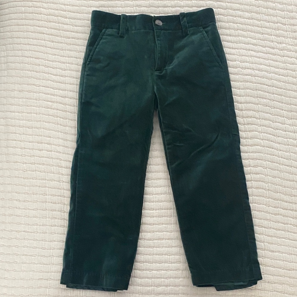 Janie and Jack Dark Green Corduroy Pants